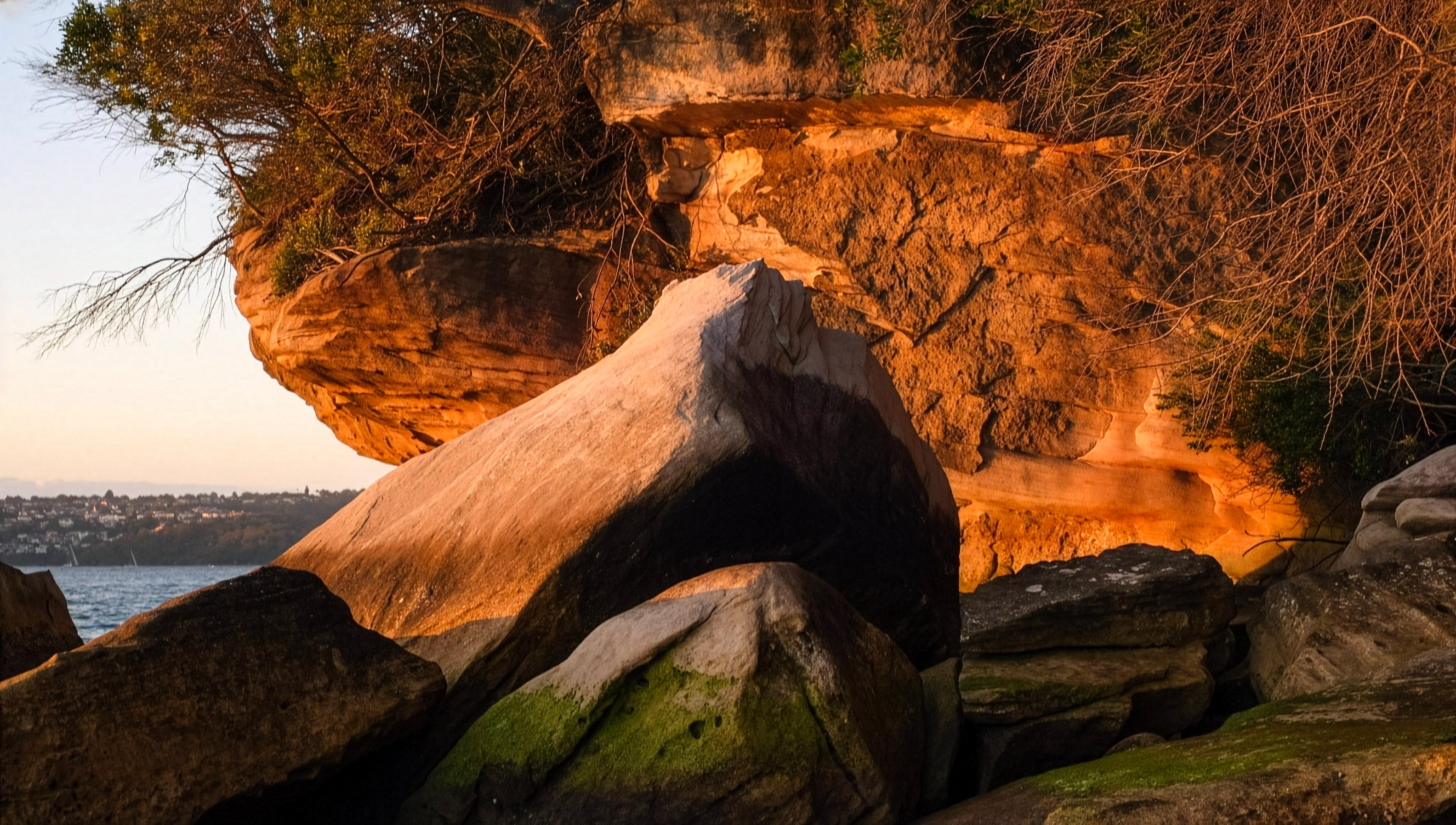 Sydney Harbour Natural Arch Photo - Sandstone Formation Australia