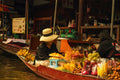 Thai Floating Market Fruit Vendor Photo - Traditional Commerce