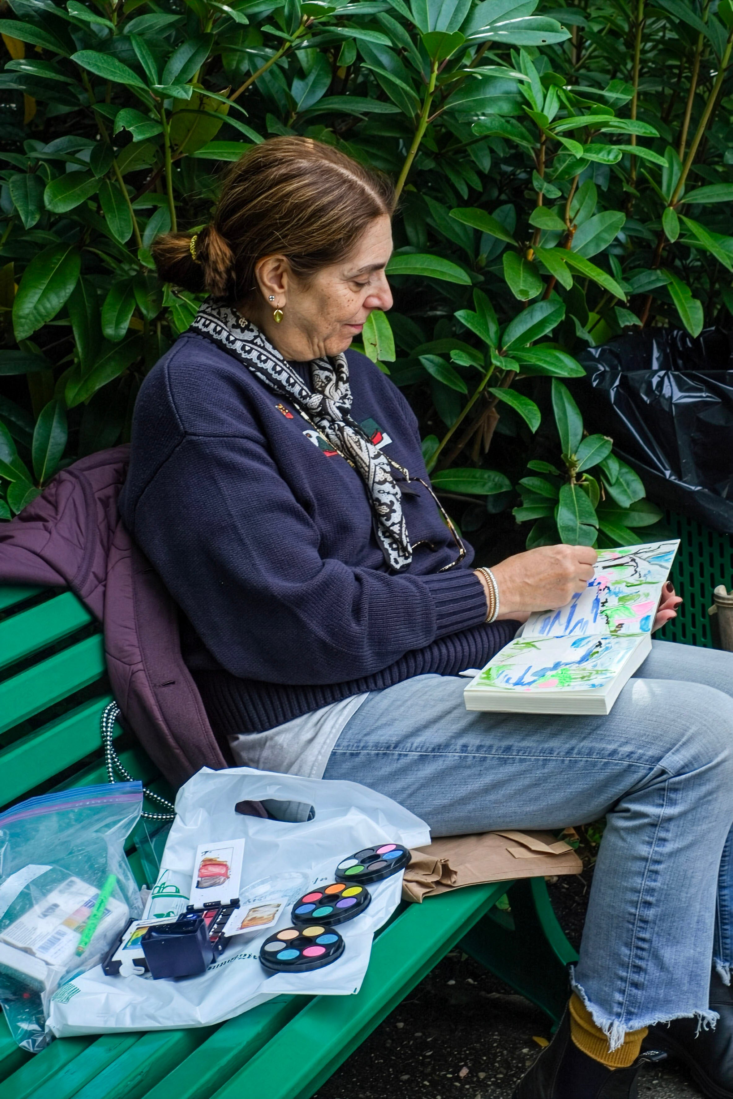 Artist Painting at Monet's Garden Stock Photo - Giverny France
