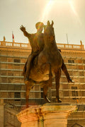 Roman Equestrian Monument Photo - Sunset Silhouette