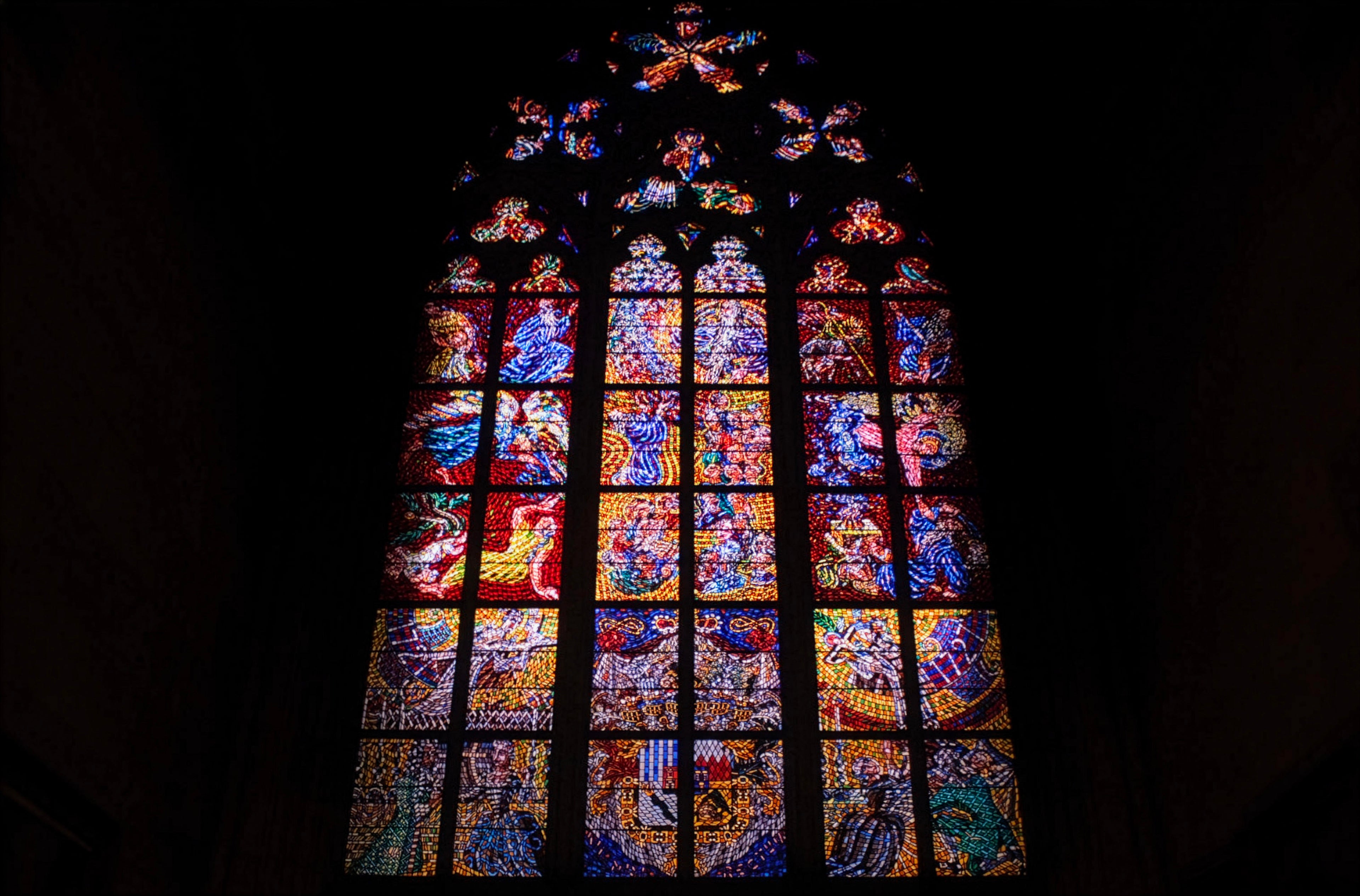 St Vitus Cathedral Stained Glass Prague - Gothic Window Art